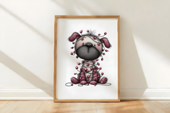 Fluffy Christmas Dog Clipart Product Image 3