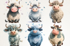 Fluffy Cow 39 PNG Cute Highland Cow Clipart Transparent BG Product Image 5