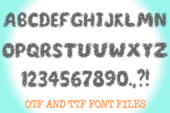 Fluffy Hair Alphabet Lettering ABC Fur Text Font OTF Product Image 2
