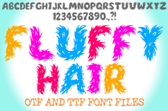Fluffy Hair Alphabet Lettering ABC Fur Text Font OTF Product Image 1