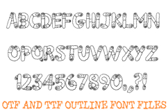Fluffy Kitten Alphabet Lettering Font Paws ABC OTF TTF Product Image 2