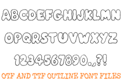 Fluffy Letters Font Typography Cartoon Lettering ABC OTF Product Image 2