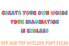 Fluffy Letters Font Typography Cartoon Lettering ABC OTF Product Image 3