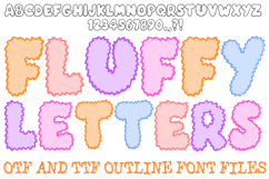 Fluffy Letters Font Typography Cartoon Lettering ABC OTF Product Image 1