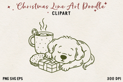 Vintage Hand-Drawn Christmas Illustration| Line Art Clipart Product Image 1