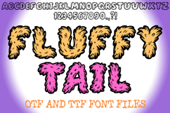 Fluffy Tail Alphabet Lettering ABC Fur Text Font OTF by Squeeb Creative