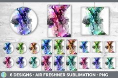 Bundle of six Fluid Art car air freshener sublimation designs.