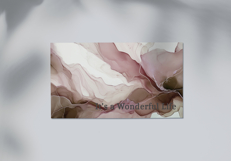 Distinctive fluid art texture in natural brown shades