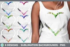 Bundle of six Fluid Art heart frames clipart.