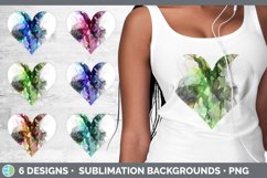 Bundle of six Fluid Art hearts clipart.