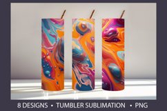 Liquid Colorful Paint Tumbler Wrap Sublimation Product Image 3