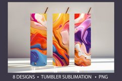 Liquid Colorful Paint Tumbler Wrap Sublimation Product Image 6