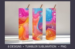 Liquid Colorful Paint Tumbler Wrap Sublimation Product Image 7