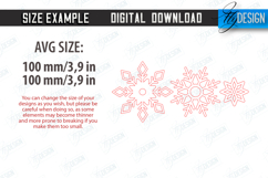 Layered Snowflakes Christmas Tree Ornament Laser Cut Bundle Product Image 2