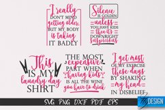 Sarcastic Mom SVG Bundle|Sassy Quotes SVG Design|Mum SVG v.1 Product Image 3