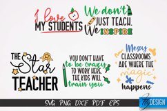 Teacher Quotes SVG Bundle|School Quotes SVG|Funny Teacher v1 Product Image 6