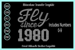 Fly Since - Custom Year Rhinestone SVG Template Birthday Product Image 1