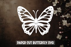 Butterfly Paper Cut SVG I Paper Cut Design Product Image 1