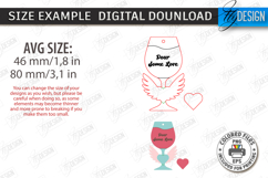 Valentine&#039;s Day Wine Bottle Hanging Tags Laser Cut Bundle Product Image 2