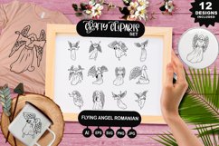 Flying Angel Romanian Clipart Set Product Image 1