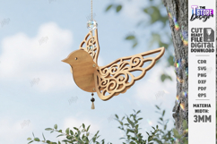 Flying Bird Wood Ornament Laser Cut Bundle | Garden Decor Product Image 2