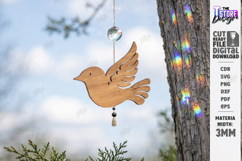 Flying Bird Wood Ornament Laser Cut Bundle | Garden Decor Product Image 4