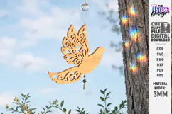 Flying Bird Ornament Laser Cut | Garden Decor | Home Decor Product Image 1