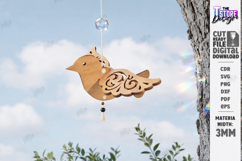 Flying Bird Wood Ornament Laser Cut Bundle | Garden Decor Product Image 8