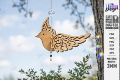 Flying Bird Wood Ornament Laser Cut Bundle | Garden Decor Product Image 11