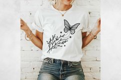Floral Line Art Clipart | Wildflower SVG, PNG, EPS. Product Image 3