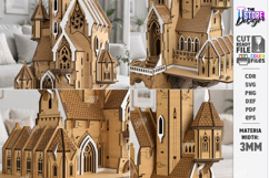 3D Layered Flying Castle Model Laser Cut |Puzzle Laser Cut Product Image 5