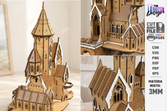 3D Layered Flying Castle Model Laser Cut |Puzzle Laser Cut Product Image 2