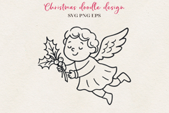 Hand-Drawn Christmas Character | Festive Ink Art SVG PNG EPS Product Image 1