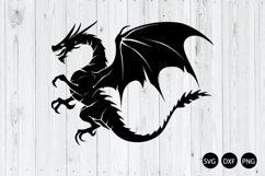 Flying Dragon SVG, Fantasy Dragon SVG, Dragon SVG Product Image 1