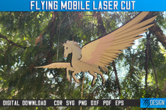 Flying Mobile Laser Cut | Baby Mobile | Flying Pegasus | CNC Product Image 3