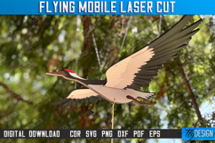 Flying Mobile Laser Cut | Baby Mobile | Flying Crane | CNC Product Image 3