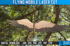 Wooden Flying Bird Mobile Laser Cut Bundle, Nursery Decor Product Image 16
