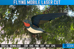 Flying Mobile Laser Cut | Baby Mobile | Flying Swallow | CNC Product Image 2