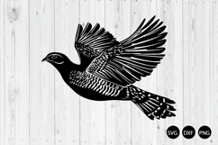 Flying Quail SVG, Quail Silhouette SVG, Wild Bird SVG Product Image 1