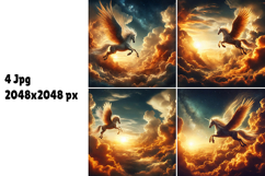 Flying pegasus in the clouds Product Image 2