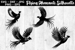 Flying Pheasants Silhouettes SVG EPS PNG Product Image 1