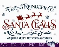 Flying Reindeer Co Christmas Farmhouse Sign Svg Product Image 2