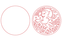 Flying Witch Halloween Laser Cut SVG Product Image 2