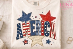America Patriotic 4th of July PNG, Retro Independence Day PN Product Image 3