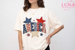 America Patriotic 4th of July PNG, Retro Independence Day PN Product Image 5