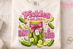 Pickles and Jesus Salty Saved PNG, Christian Pickle Jar PNG Product Image 3