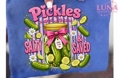 Pickles and Jesus Salty Saved PNG, Christian Pickle Jar PNG Product Image 6