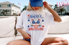 America Hallelujah Bikini PNG, Patriotic Swimsuit Clipart PN Product Image 2