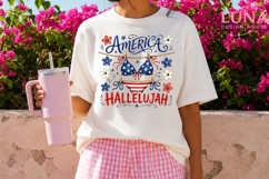 America Hallelujah Bikini PNG, Patriotic Swimsuit Clipart PN Product Image 6