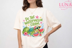 Watermelon Crawl Sea Turtle PNG, Summer Beach Turtle Clipart Product Image 5